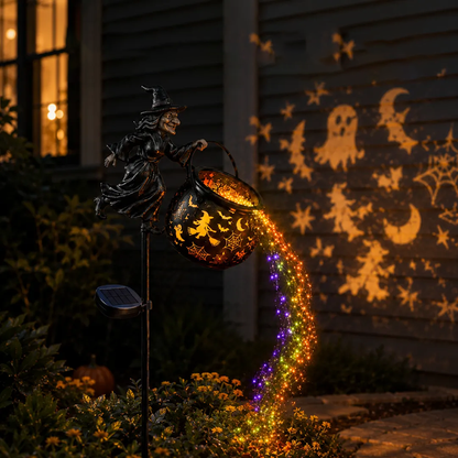 WitchGlow Halloween Solar Garden Light