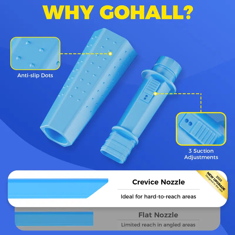 2-Piece Dryer Vent Cleaner Kit – Universal Vacuum Hose Attachment & Dryer Lint Brush with Stretch Connector, Quick Lint Removal Tool Compatible with All Vacuum Cleaners