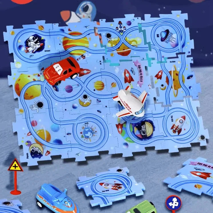 🔥Black Friday Sale 50% Off🧩Children's Educational Puzzle Track Car Play Set