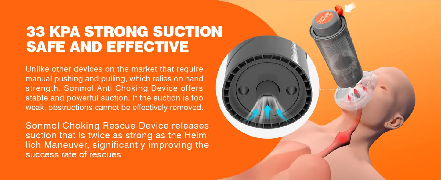 Portable Anti-Choking Suction Device with 3 Face Masks
