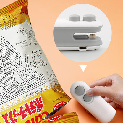 Mini Bag Sealer 2-in-1 USB Rechargeable – Heat Seal & Cutter | Portable Handheld Sealing Machine for Chips, Snacks & Plastic Bags (1 PC)