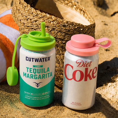 Spill-Proof Can Lid with Reusable Straw