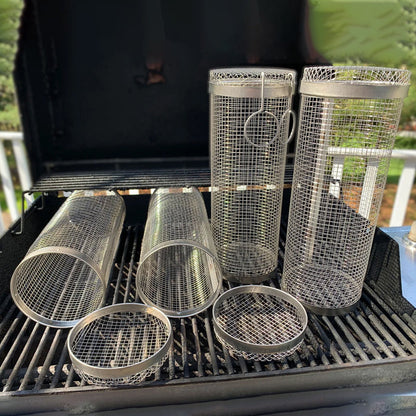 BBQ outdoor grill net / Barbecue stainless steel wire mesh cylinder