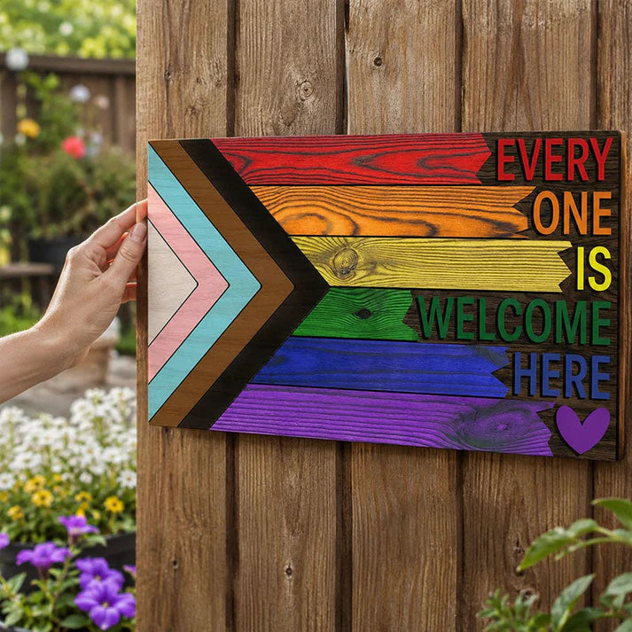 Unity Pride Wooden Wall Sign