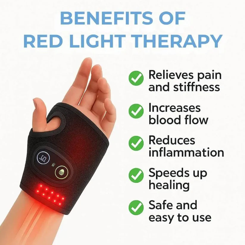 LumiFlex Therapy Wrap – Red & Infrared Light Therapy Wrap for Hands, Wrists, Elbows & Joint Support