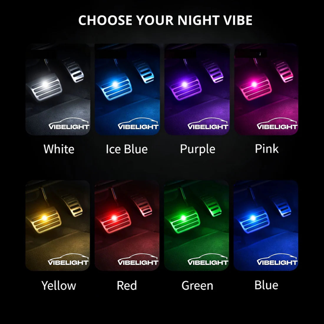 RGB Car Ambient Lights 2 Lights + Installation Kit