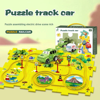 🔥Black Friday Sale 50% Off🧩Children's Educational Puzzle Track Car Play Set