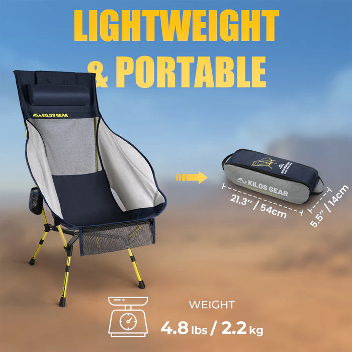 Adjustable High-Back Camping Chair
