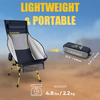 Adjustable High-Back Camping Chair