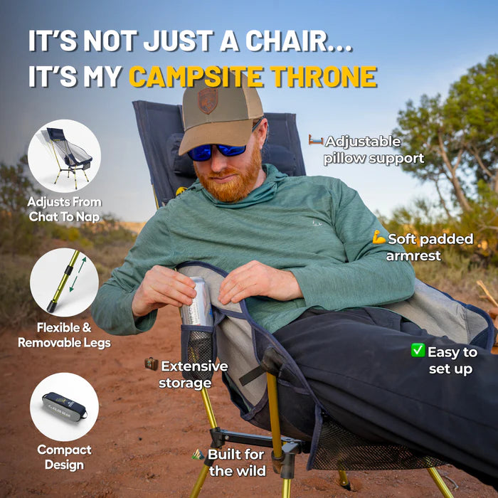 Adjustable High-Back Camping Chair