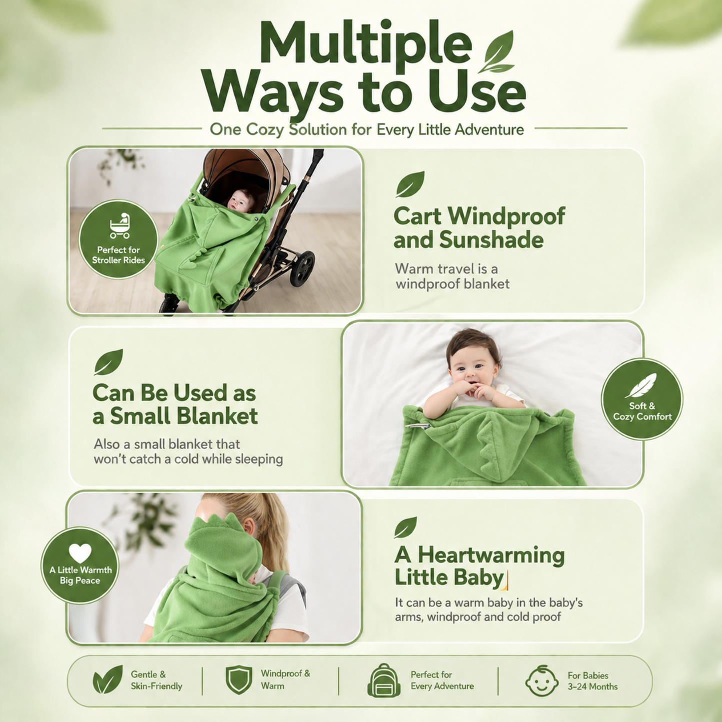 SnuggleShield 4-in-1 Baby Stroller Cover & Travel Blanket