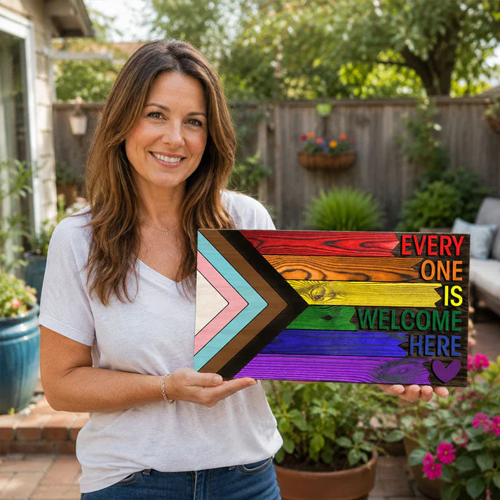 Unity Pride Wooden Wall Sign