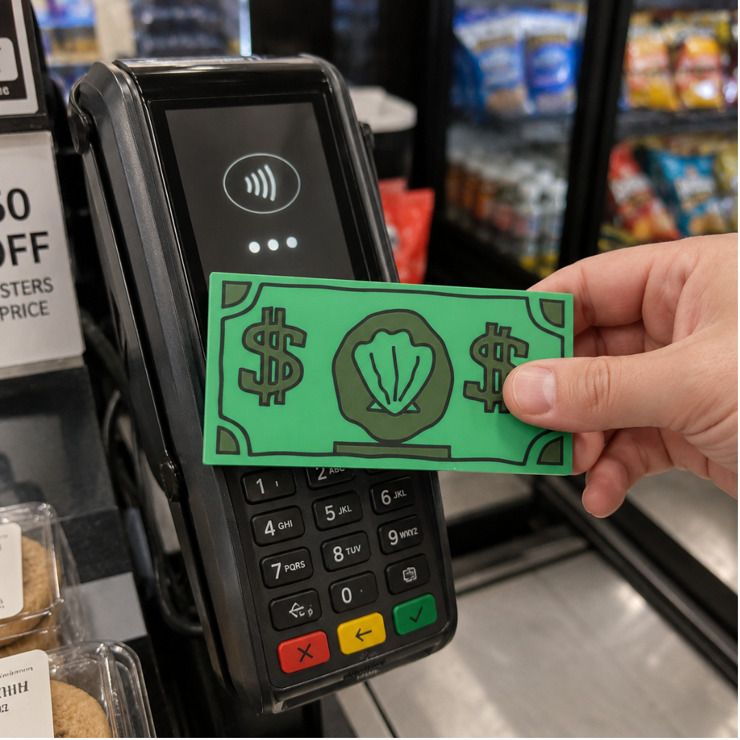 Seashell NFC Card Holder for Contactless Payments