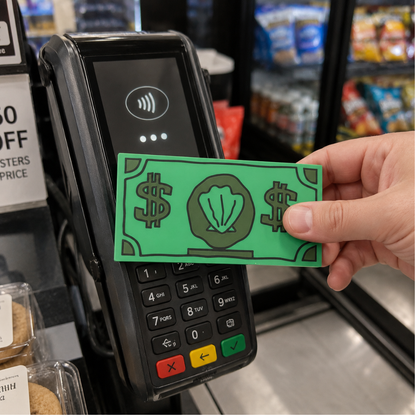 Seashell NFC Card Holder for Contactless Payments