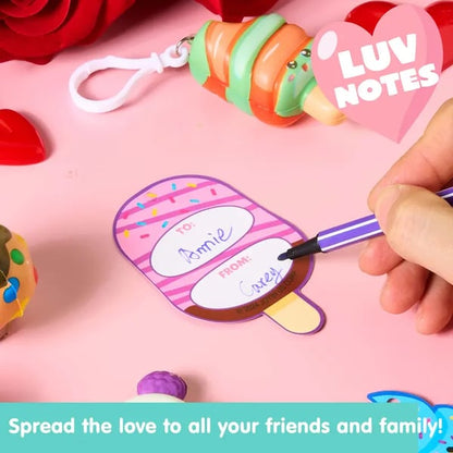 🔥Last Day 49% OFF - 💘🎁Valentine's Day 30pcs Cute Keychains with Card Exchange Gift for Kids