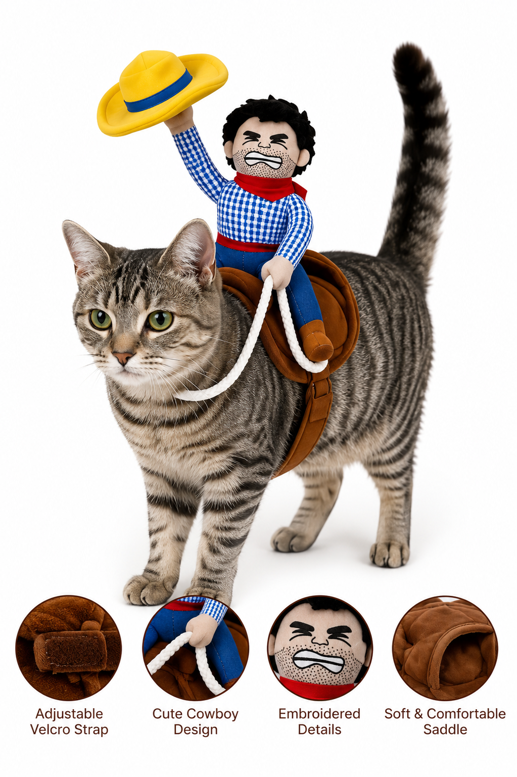 Sheriff Paws: The Ultimate Cowboy Cat Costume & Riding Outfit