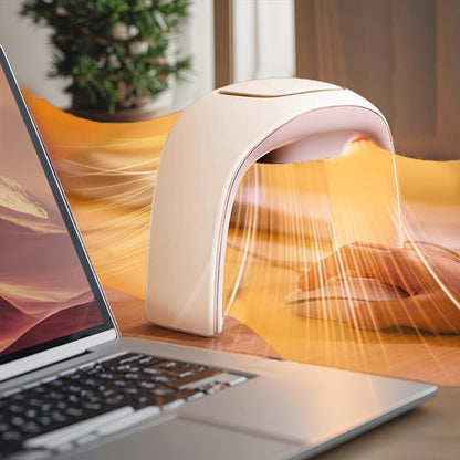 NIFBANG Personal Space Heater for Indoor Use, Ceramic Energy-Efficient Desk Hand Warmer with Thermostat, Electric Heated Mouse Pad Hand Heater for Office, Home, Women & Men Gifts (Beige)