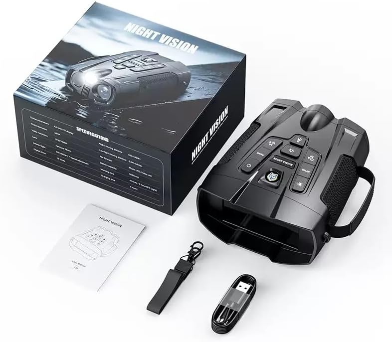 4K Night Vision Binoculars – 800m IR Range with 4.0" IPS Screen & 32GB Storage