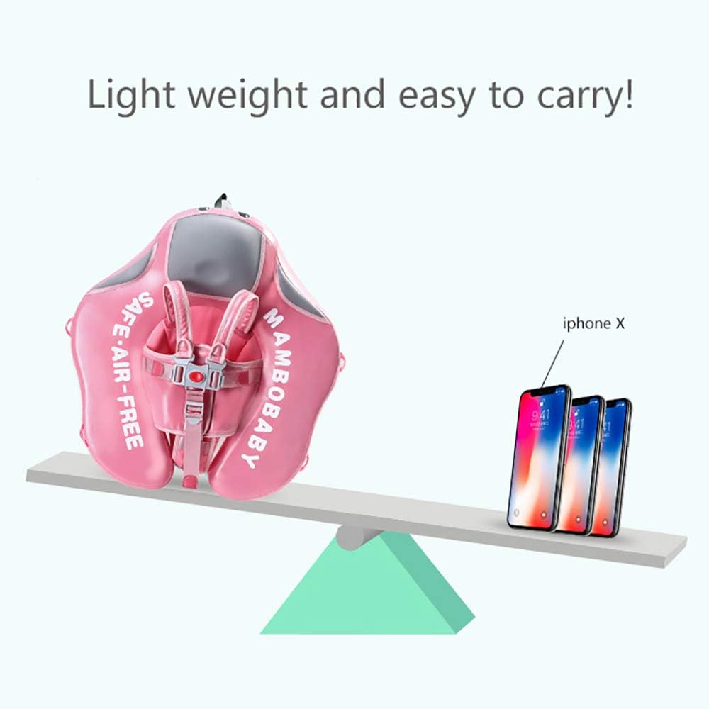 Mambobaby Baby Swim Float with Canopy – Flamingo Design Infant Swimming Trainer