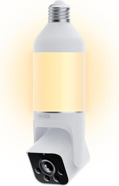 Bulb Cam Security Camera – 2K HD Smart Light Bulb Camera with Motion Detection & Night Vision