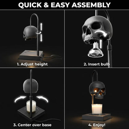 SkullGlow™ Gothic Candle Warmer Lamp