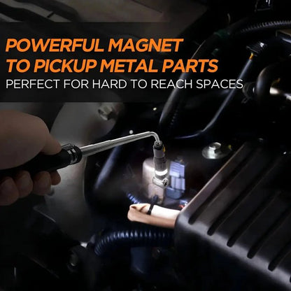 MagReachExtendable Magnetic Pickup Tool with LED Light