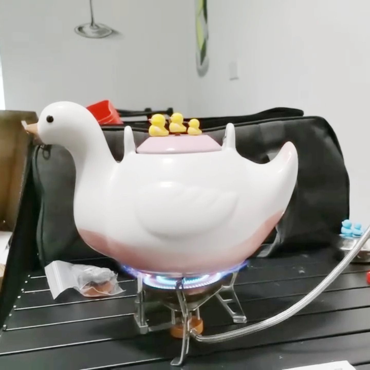 Cute Duck Ceramic Teapot Set - Portable Health Teapot for Home & Housewarming Gift
