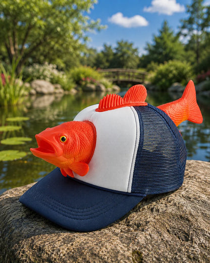 3D Fish Trucker Hat – Funny Fishing Cap for Outdoor Adventures