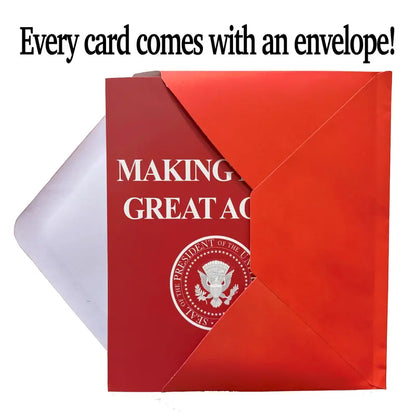 Trump Valentines Card - Funny Card for Republicans on Valentines Day with Red Roses and Wine Bottle Design