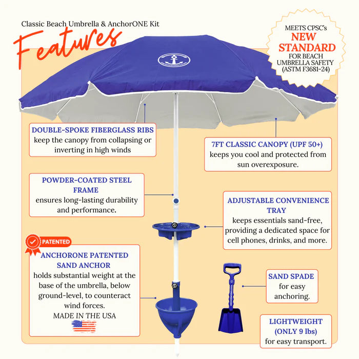 Classic Beach Umbrella System