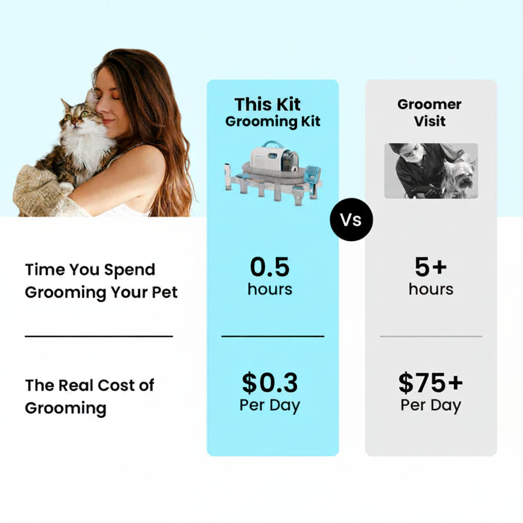 ProPaws All-in-One Pet Grooming Vacuum Kit