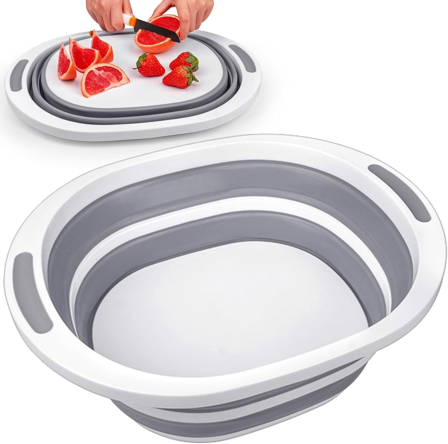 Collapsible 2-in-1 Wash Basin & Cutting Board (7.5L)