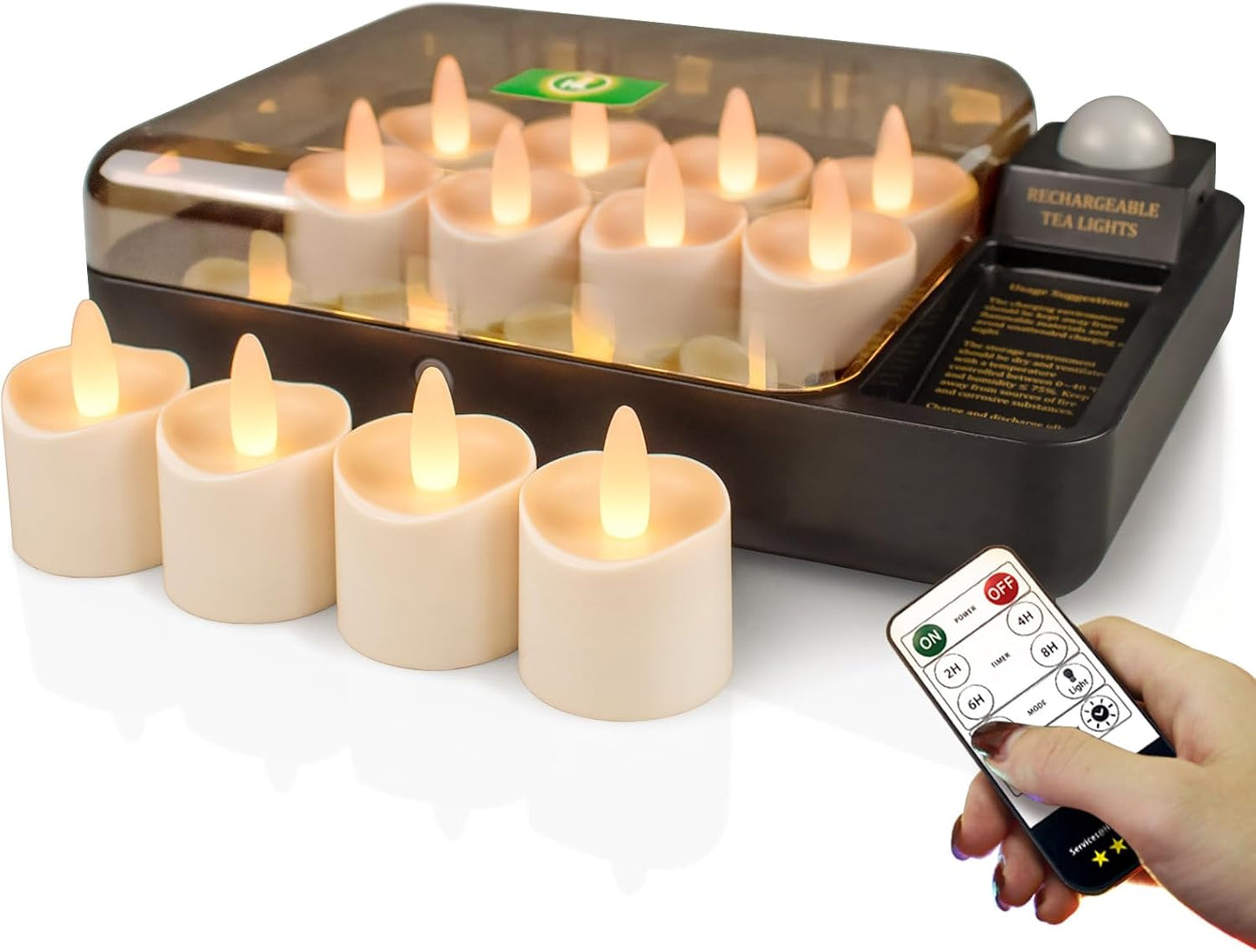 GlowDock™ Rechargeable Waterproof LED Tea Lights