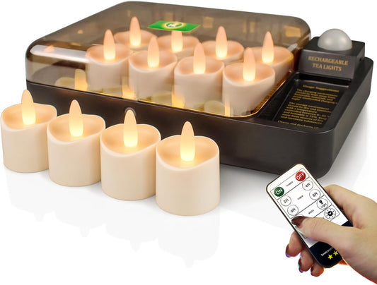 GlowDock™ Rechargeable Waterproof LED Tea Lights