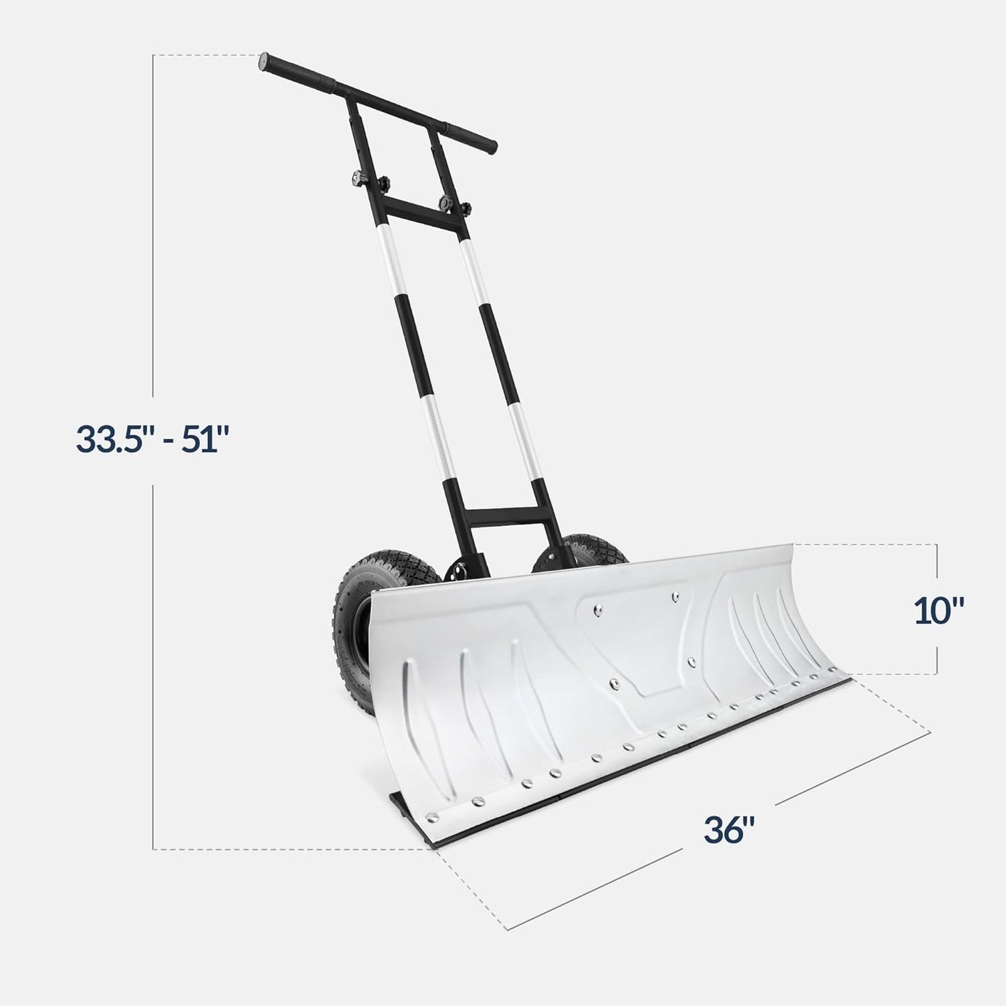 Best Choice Products 36-Inch Heavy-Duty Snow Pusher Hand Plow