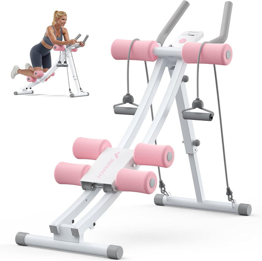 Dual Track Ab Machine – Adjustable Foldable Ab Trainer for Home Gym