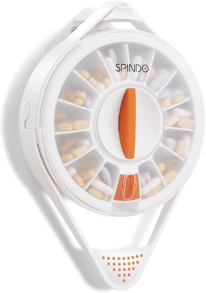 Fullicon Pill Dispenser with 14 Large Compartments & Child-Proof Lock