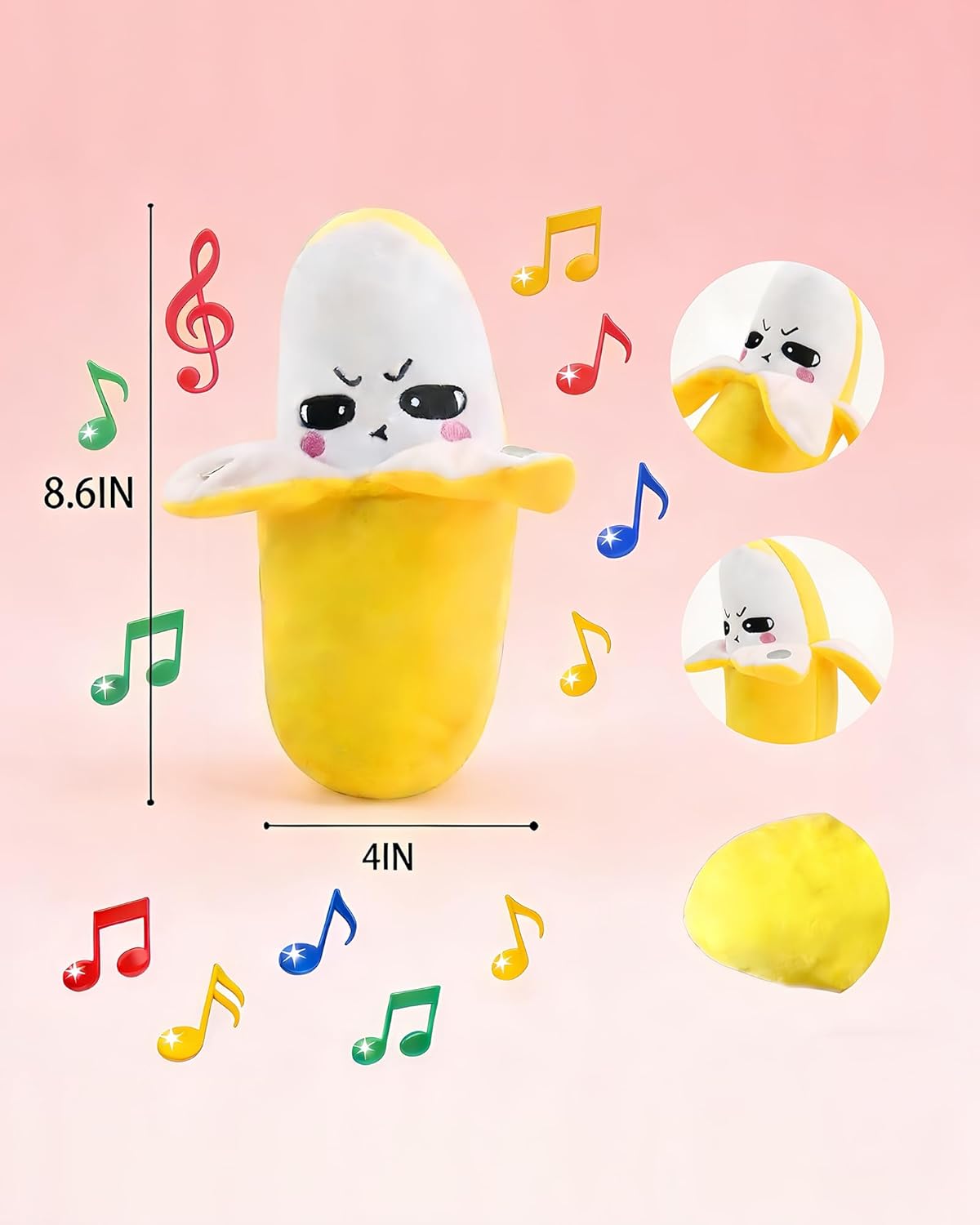 Baby Musical Sensory Toy – Interactive Plush Toy with Sounds & Music (Yellow Banana)