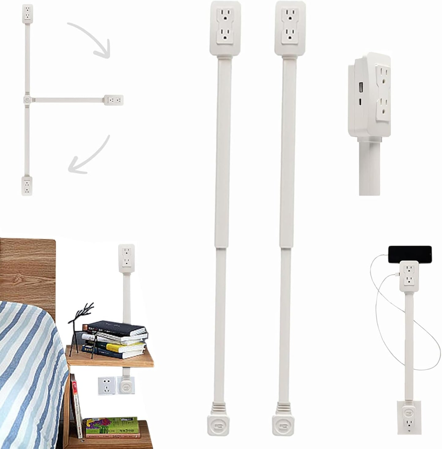 FlexCharge Rotating Outlet Extender