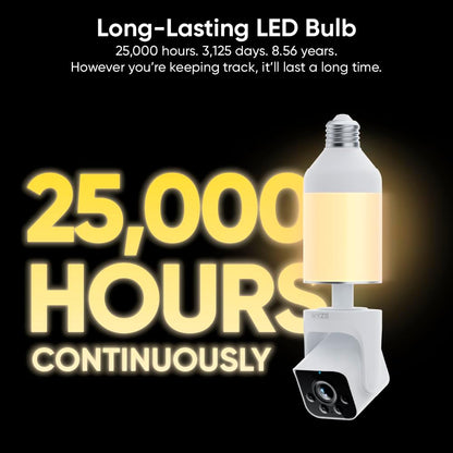Bulb Cam Security Camera – 2K HD Smart Light Bulb Camera with Motion Detection & Night Vision