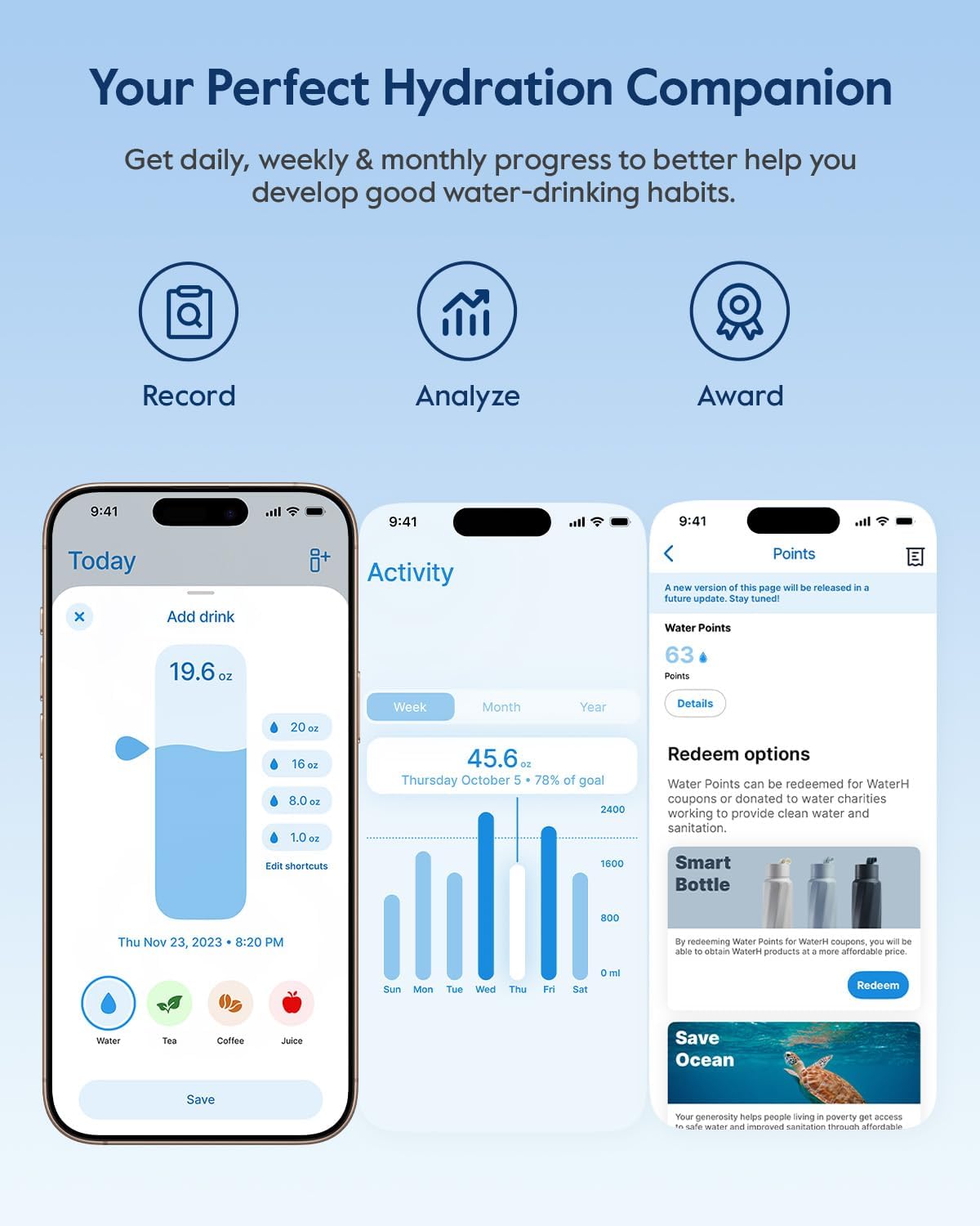 HydroSync™ Smart Hydration Bottle