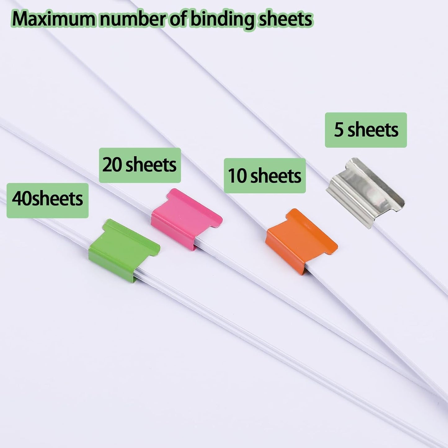 Vin Beauty 3Pcs Paper Clip Dispenser, 150 Pcs Paper Clam Clip