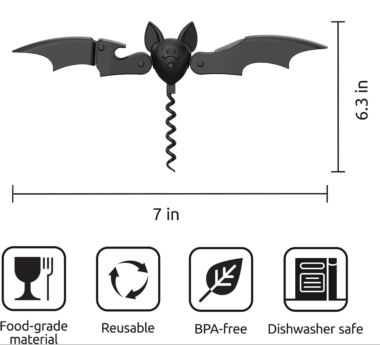 BatSip 2-in-1 Wine Opener
