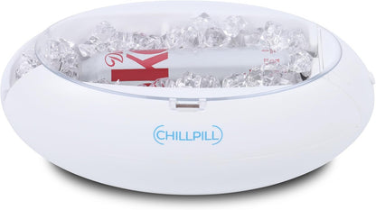 Instant Drink Chiller - Rapid Beverage Chiller for Cans 12 oz or 16 oz & Glass Bottles