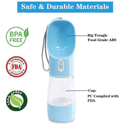 3-in-1 Portable Dog Water & Food Bottle
