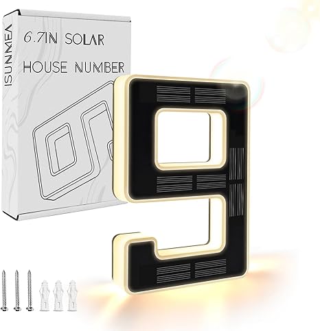 SolarGlow LED House Numbers – Waterproof Backlit Address Sign for Outdoor Use