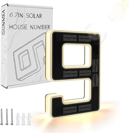 SolarGlow LED House Numbers – Waterproof Backlit Address Sign for Outdoor Use