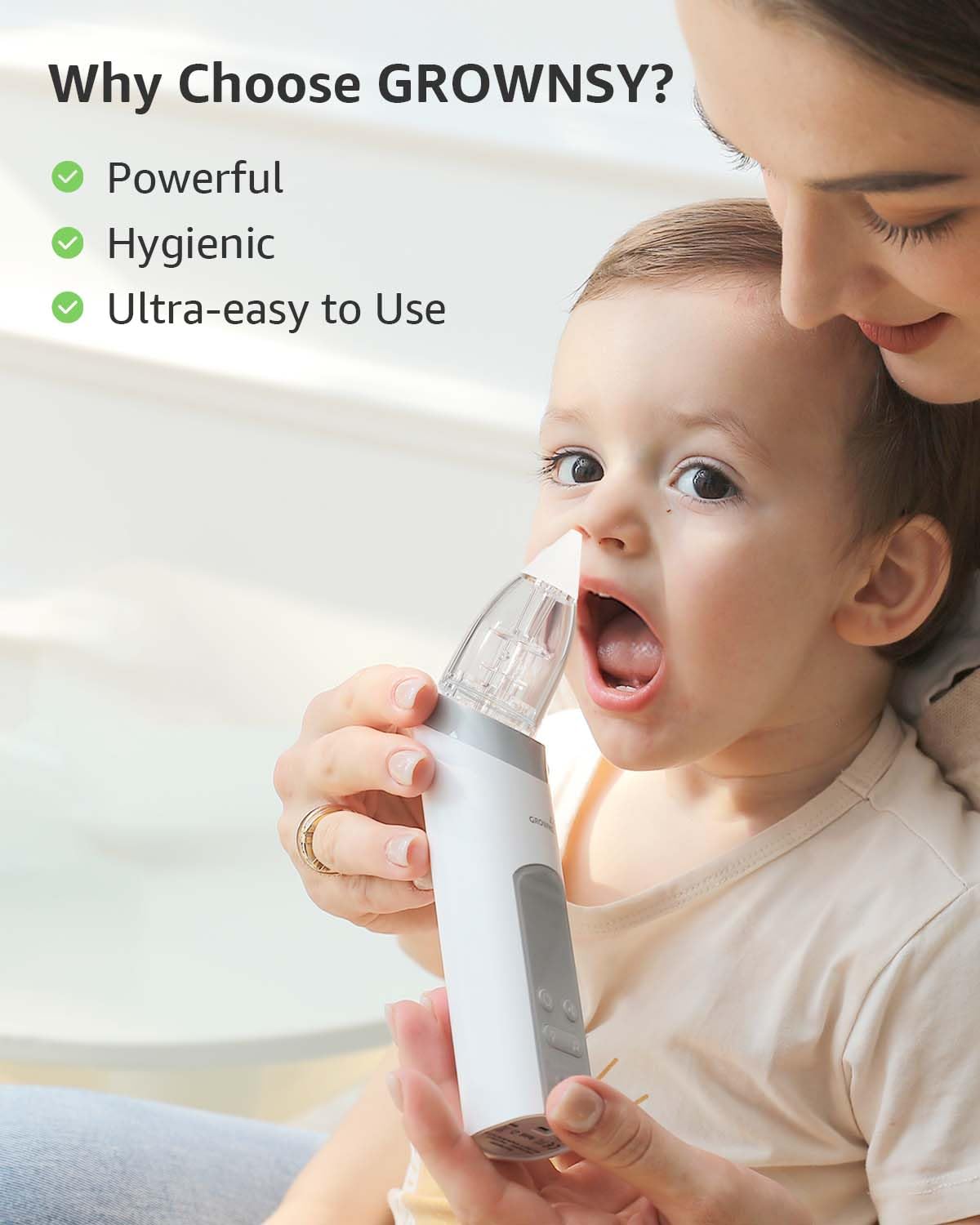 Electric Baby Nasal Aspirator – Gentle Nose Cleaner with Music & Light