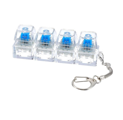 LED Keyboard Fidget Keychain – 4-in-1 Mechanical Click Toy