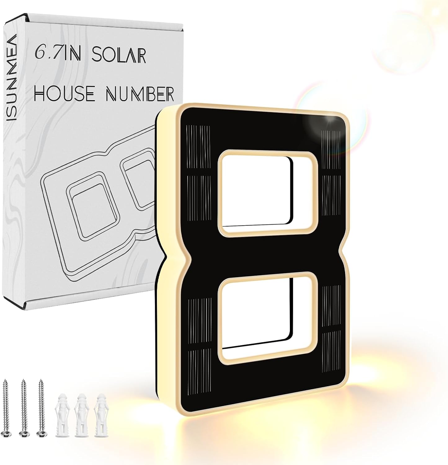 SolarGlow LED House Numbers – Waterproof Backlit Address Sign for Outdoor Use